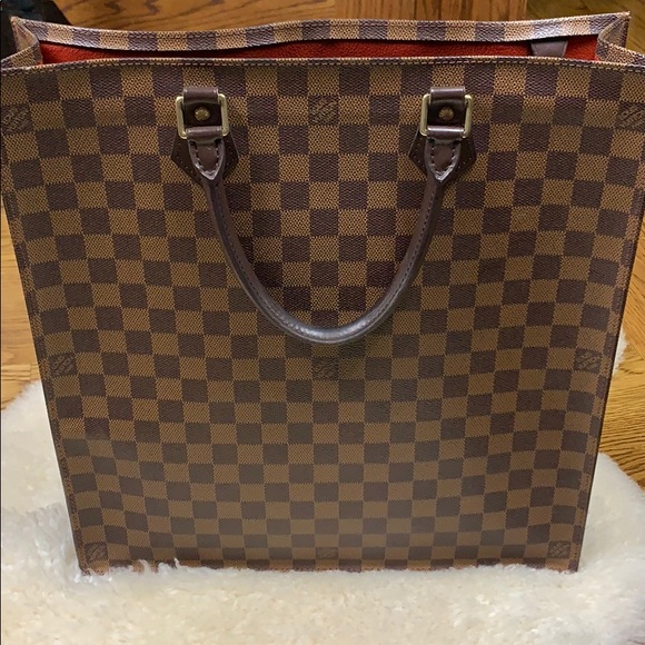 💯 Louis Vuitton Sac Plat Brown Handles - Picture 2 of 8
